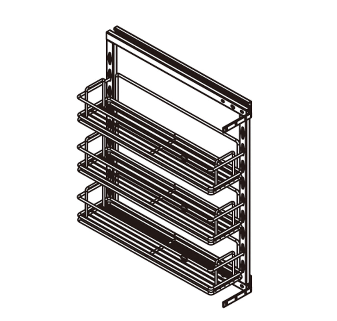 Wellmax Three Layer Pullout Basket