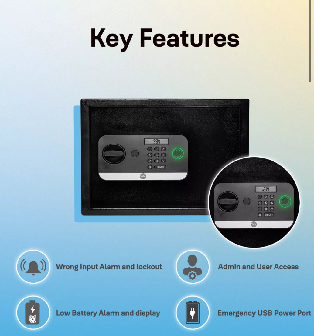 Yale Fingerprint Safe AAStellar250/DB2