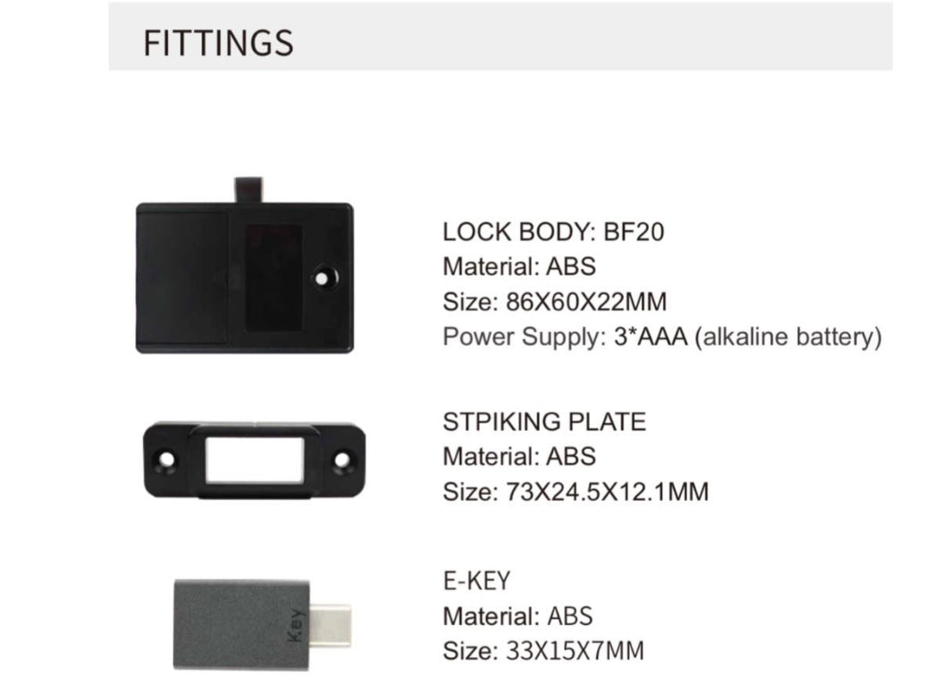 Smart Cabinet Lock- Fingerprint Cabinet Lock