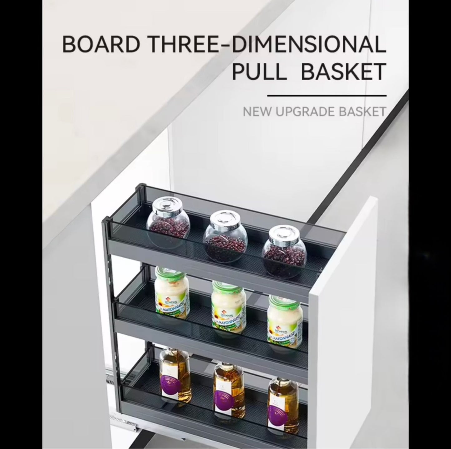 Verona Storage Pull Out Basket Glass SW-3BL 200