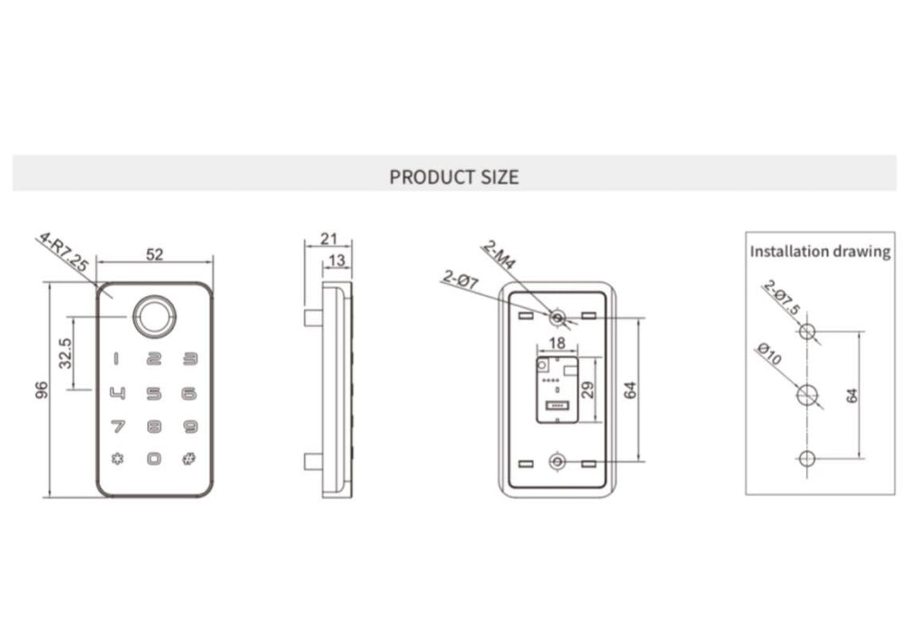 Smart Fingerprint Cabinet Lock-Digital Cabinet Lock