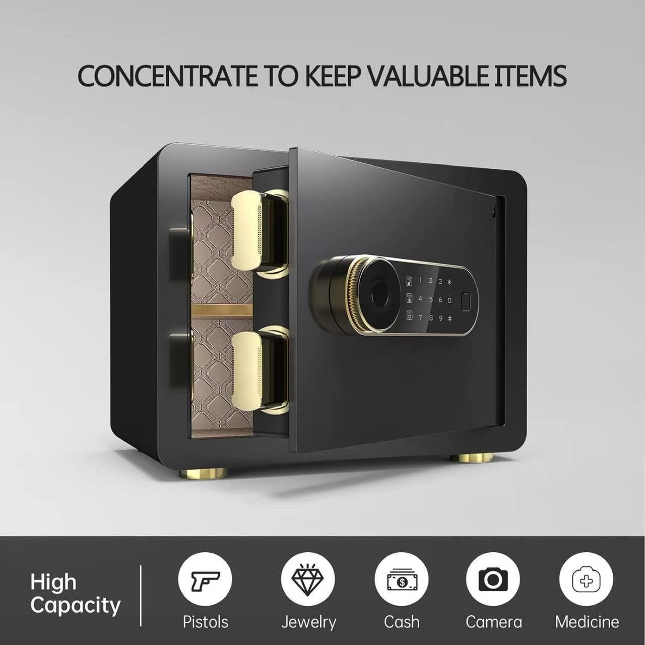 yh-25-black Verona Digital Safe YH-25F2 - Image 1