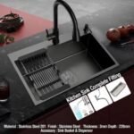 Verona Kitchen Sink 6845 Nano Black