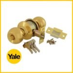 Yale Round Cylindrical Knob Set 5127-Polished Brass