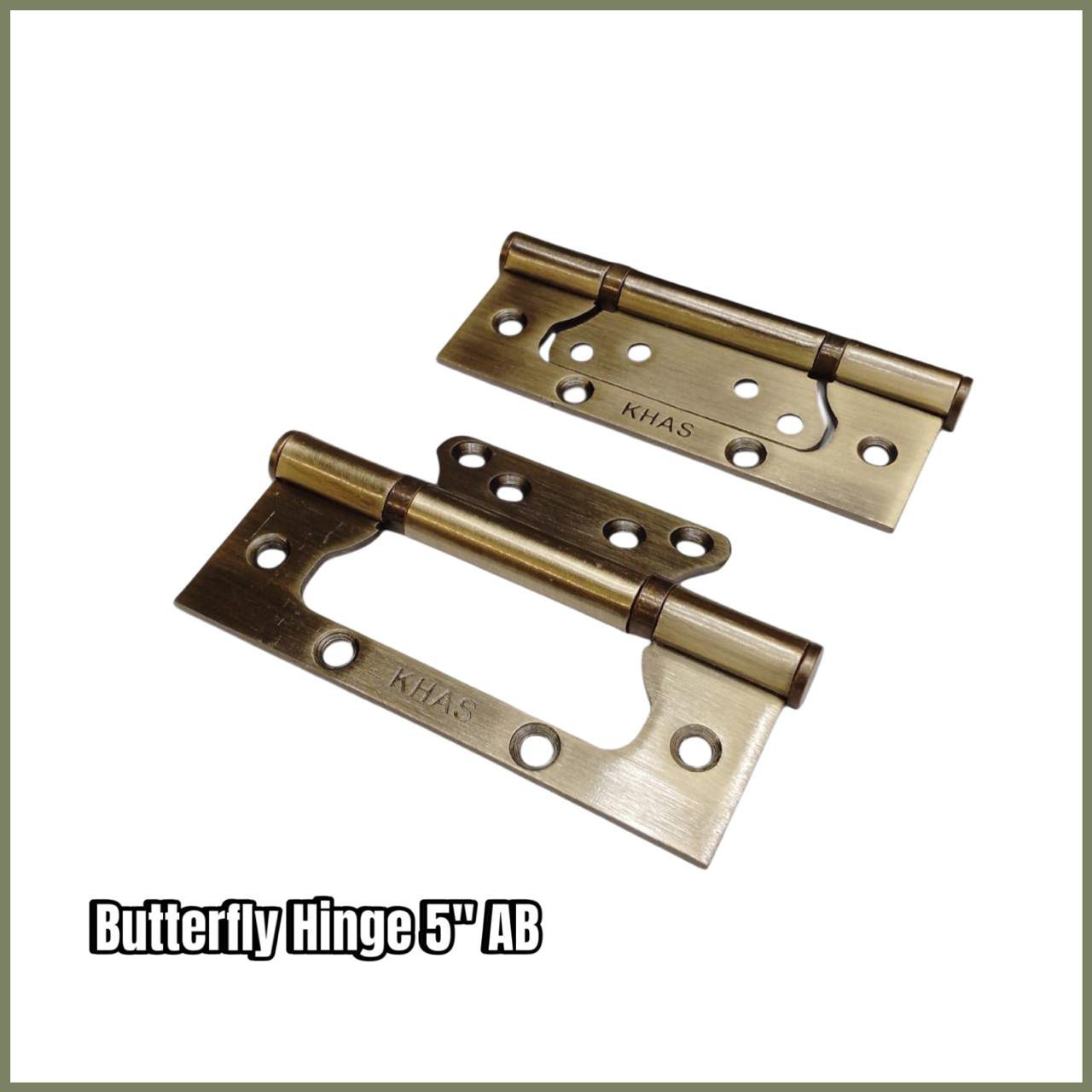 Khas-Butterfly-Hinge-5-AB Khas Butterfly Hinge 5″ AB - Image 1