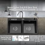 Verona Kitchen Sink 8245 Nano Black