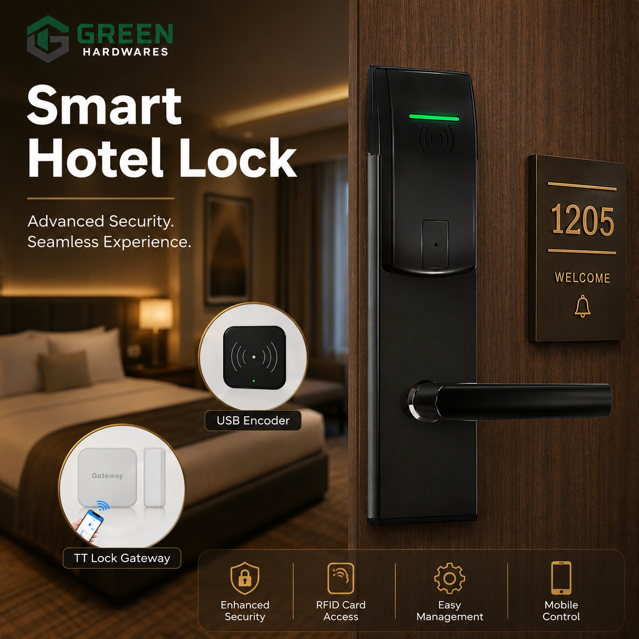 27a55ab2-7579-4722-80f4-f982bd5dcc07 Smart hotel lock - Image 1